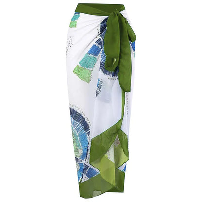 Nuovo Abito da Spiaggia Sexy con Stampa Retrò 2026, Copricostume Lungo, Gonna per Feste, Costume da Bagno, Abbigliamento da Spiaggia