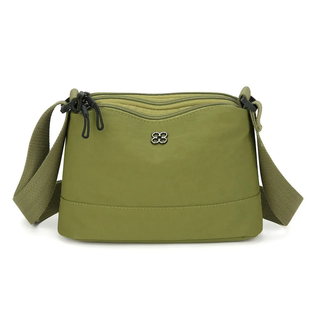 Nuova borsa a tracolla da donna in tessuto di nylon morbido Tasche multiple Borsa stile casual Borse a tracolla in tinta unita per ragazze