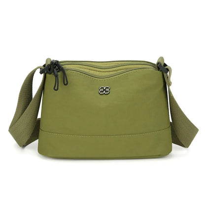 Nuova borsa a tracolla da donna in tessuto di nylon morbido Tasche multiple Borsa stile casual Borse a tracolla in tinta unita per ragazze
