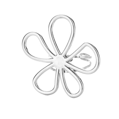 Anelli con fiori grandi esagerati in acciaio inossidabile per le donne Anello da dito con girasole color oro Regalo di gioielli estetici di moda femminile