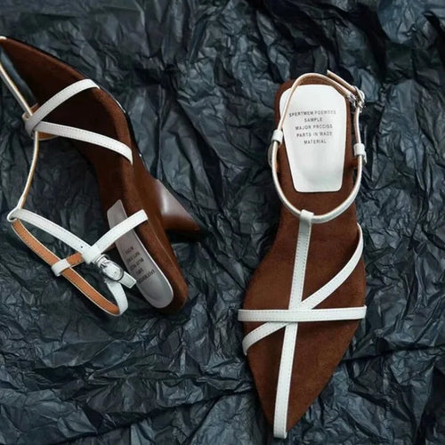 High Heels Sandalen für Damen, Sommerschuhe, Luxus Rindsleder Riemchen, Slingback, Luxus Hochzeitssandalen für Damen, Designer Damenschuhe
