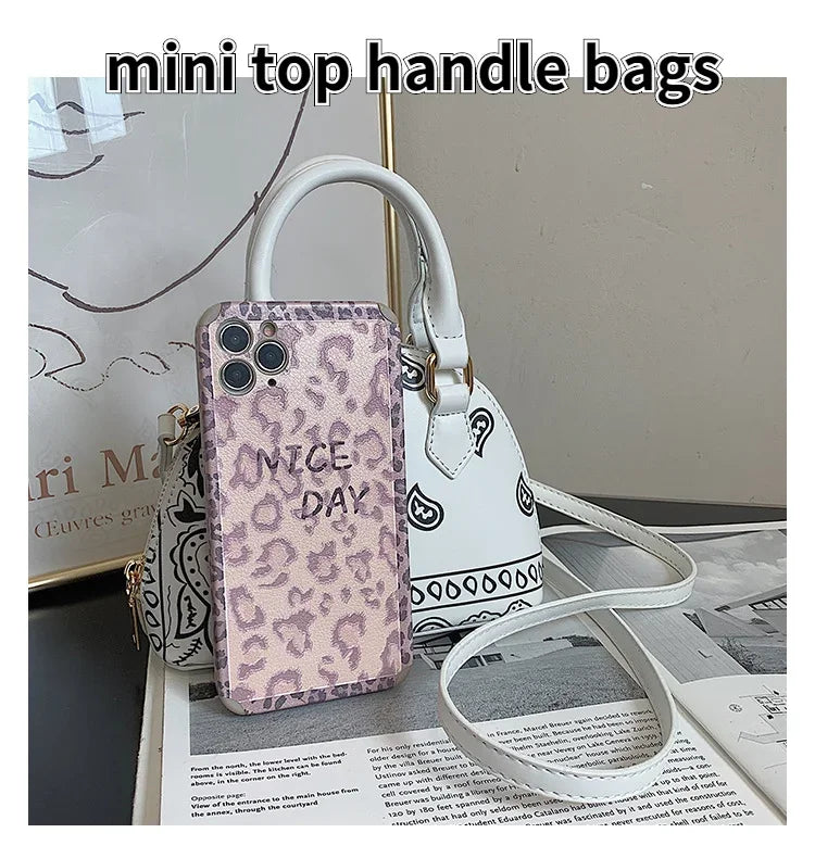 Borsa a conchiglia da donna in pelle PU retrò borsa a tracolla da donna con tracolla a fiori di anacardi estivi Set femminile borse a mano con manico piccolo