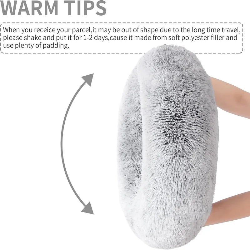 Cat Bed Round Autumn And Winter Soft Plush Pet Bed Dog Sofa Bed Plush Comforter Nest Shell Cat Nest Semi-enclosed Cat Nest