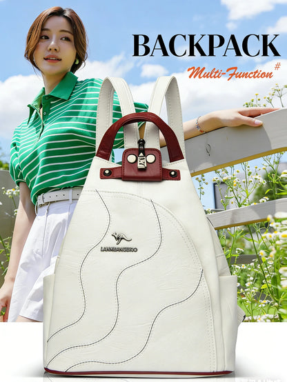 Zaini in pelle da donna Borsa da petto femminile con cerniera Zaino da viaggio Zaino da donna Mochilas Borse da scuola per ragazze adolescenti Sac A Dos