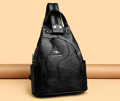 Zaini in pelle da donna Borsa da petto femminile con cerniera Zaino da viaggio Zaino da donna Mochilas Borse da scuola per ragazze adolescenti Sac A Dos