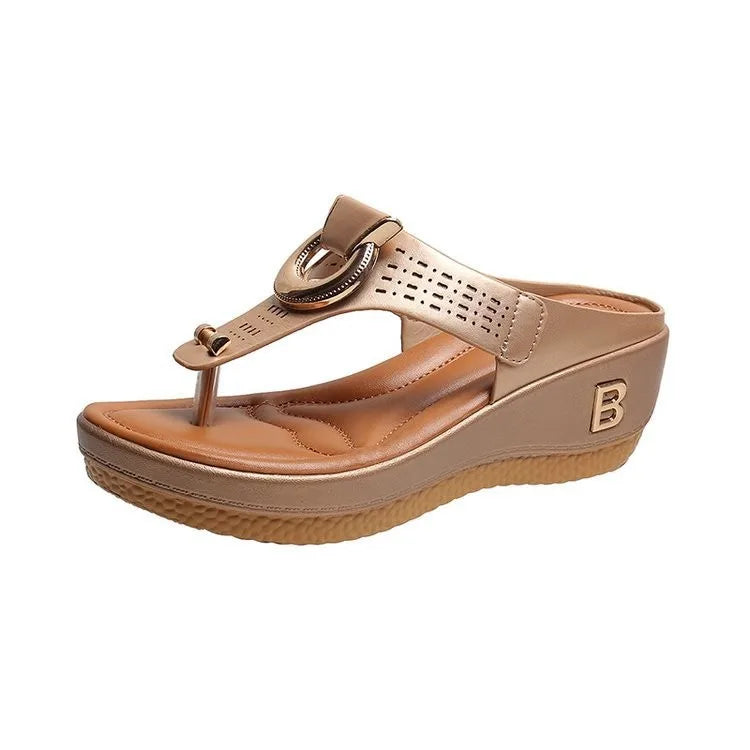 Sandali estivi donna nuove scarpe da spiaggia Open Toe infradito zeppe comode pantofole sandali carini Plu taglia 35 ~ 43 Chaussure Femme