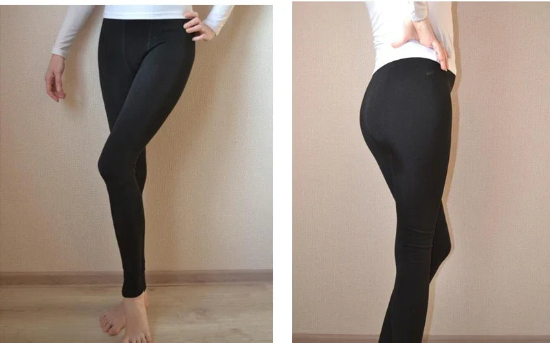Leggings invernali per donna Leggins caldi Leggins in velluto tinta unita Leggings a vita alta Leggings elasticizzati dropshipping