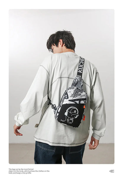 Borsa da petto luminosa alla moda Borsa a tracolla portatile leggera per pendolari per gita quotidiana Borse a tracolla dal design unico
