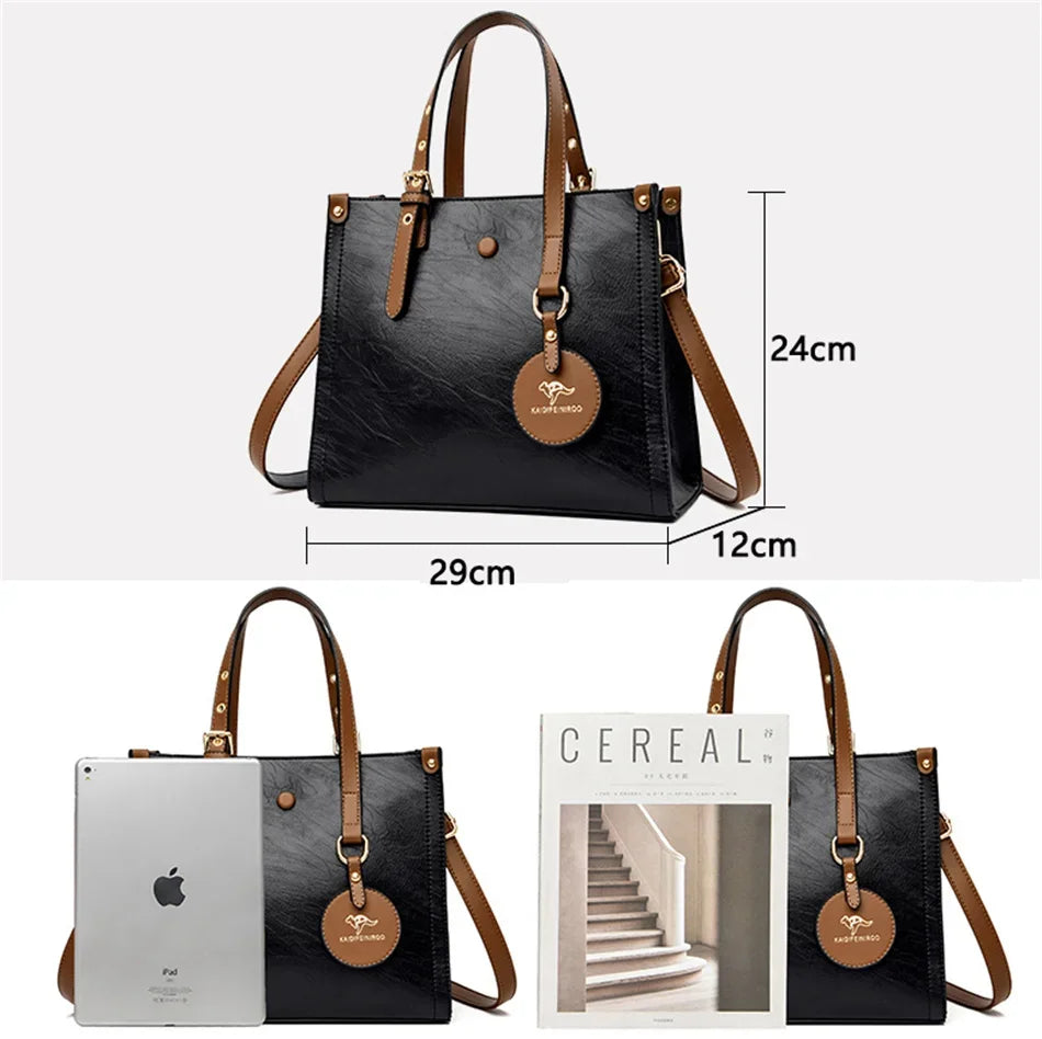 Borse di lusso in morbida pelle Borse da donna Designer 3 strati Borsa a tracolla con tracolla Sac Borsa da donna per lo shopping di grande capacità