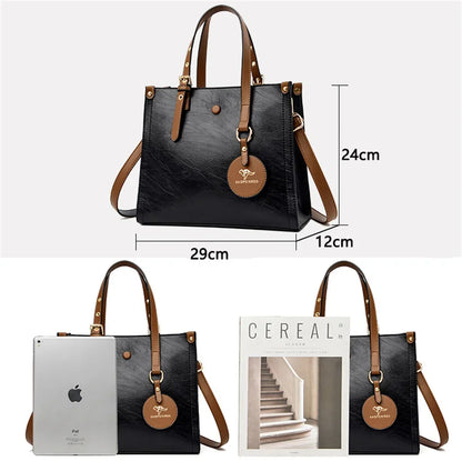 Borse di lusso in morbida pelle Borse da donna Designer 3 strati Borsa a tracolla con tracolla Sac Borsa da donna per lo shopping di grande capacità