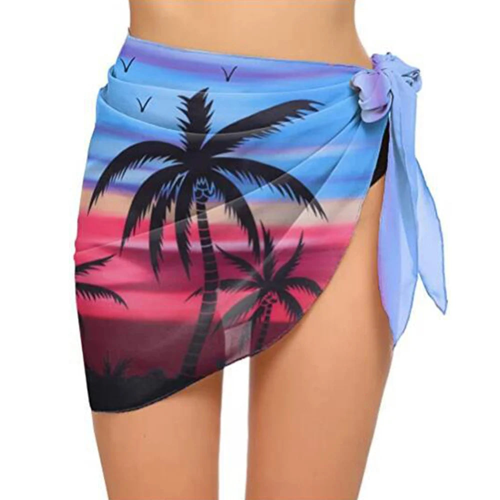 Chiffon Womens Sarongs Wrap gonna Coverups Wrap Sheer Chiffon costume da bagno sciarpa Cover Short sarong Beach Short Cover Beach Bikini