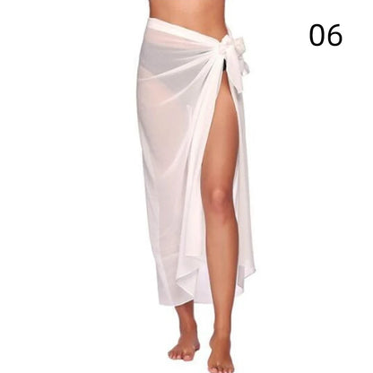 Jupes de plage sexy pour femmes, jupes de plage en mousseline, paréo long, serviette de plage, écharpe de bikini sexy