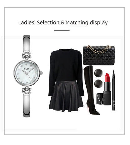 UTHAI W34 Orologio da polso da donna Luce di lusso Semplice squisito quadrante rotondo Orologio impermeabile Lady Fashion Orologi al quarzo coreani