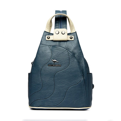 Zaini in pelle da donna Borsa da petto femminile con cerniera Zaino da viaggio Zaino da donna Mochilas Borse da scuola per ragazze adolescenti Sac A Dos