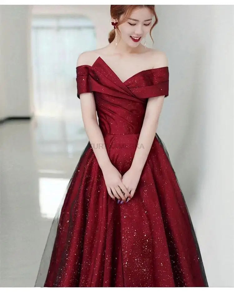 Abiti da ballo da sera eleganti e sexy con scollo a barchetta per le donne Estate 2023 Abiti da cerimonia per feste di compleanno per ospiti Abiti per occasioni formali