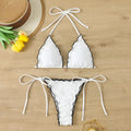 Micro Bikini Damen Zweiteiliger Badeanzug Sexy Plissiert Weibliche Bademode Frau 2026 Bandage Badeanzug Strand Tanga Bikini Sets