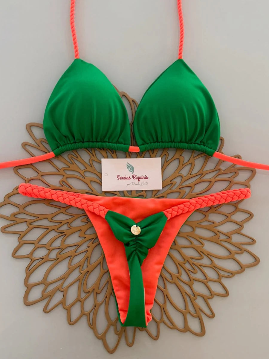 Micro Bikinis 2026 Push Up Women Swimsuits Sexy Swimwear Brazilian Bikini Set Thong Biquini Print Swimsuit Summer Beachwear