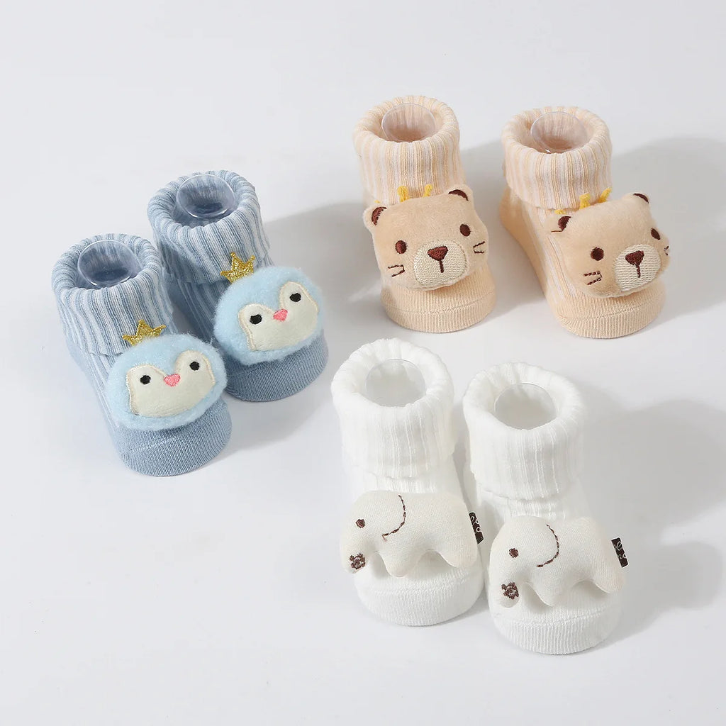 3 paia/set calzini per bambini ragazze ragazzi accessori per neonati animali dei cartoni animati vestiti regalo per bambini roba per bambini calzino traspirante in cotone