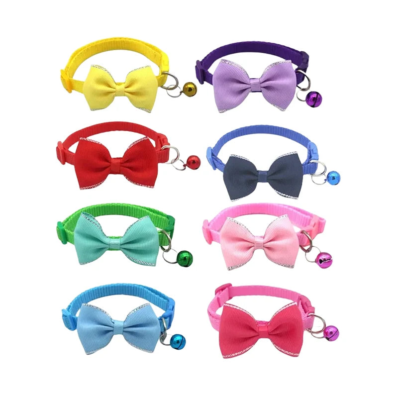 Collari per animali domestici nuovi collari per campane con fiocco per animali domestici collari per gatti carini forniture per animali domestici strumento per vestire animali domestici regolabile multicolore accessori per an