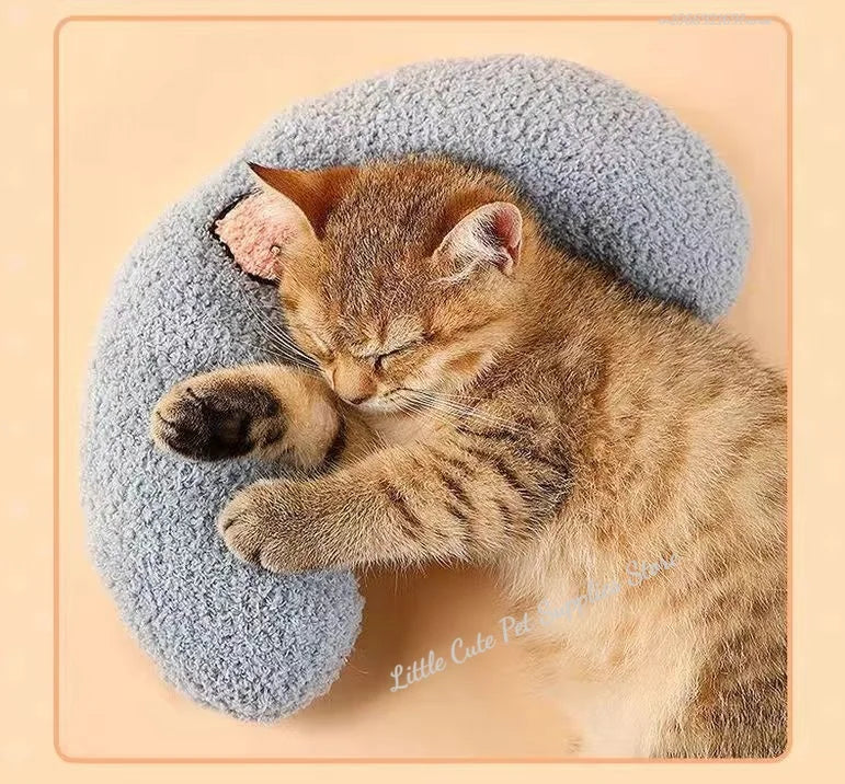 Pet Piccolo cuscino Moda Protezione per il collo Sonno profondo Cucciolo Gattino Cuscino a forma di U Cane Gatto Poggiatesta Cuscino per dormire Forniture per animali domestici