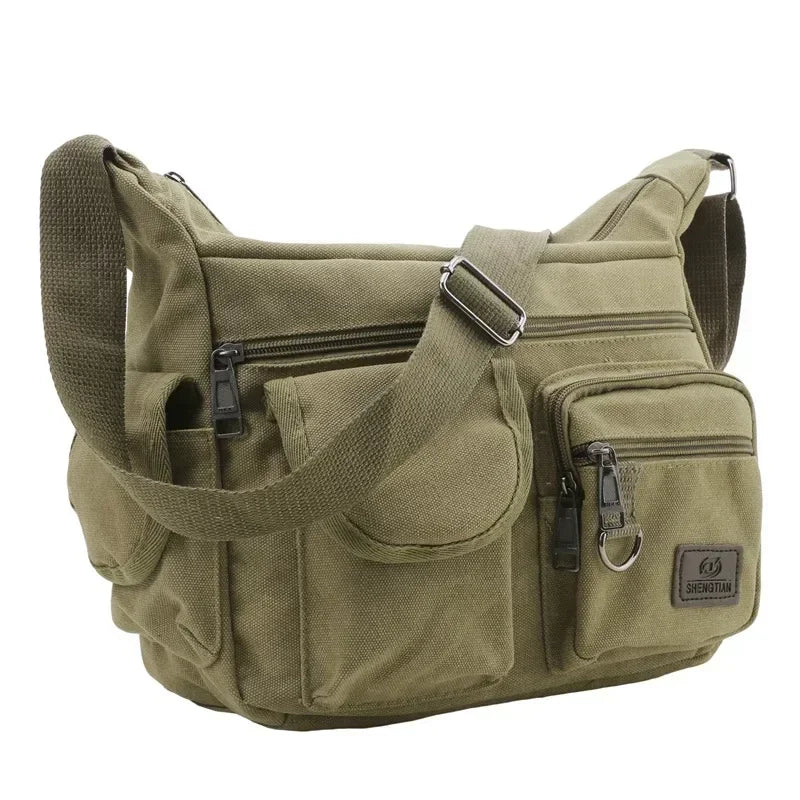 Borsa a Tracolla in Tela da Uomo, Borsa Casual da Viaggio, Borsa Messenger di Lusso, Borsa a Mano di Alta Qualità, Borsa da Petto alla Moda