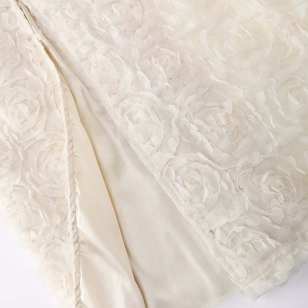 Suninheart Abito estivo per occasioni formali 2025 Abiti da sera maxi eleganti con fiori 3D Abiti da festa per invitati a un matrimonio sexy da donna