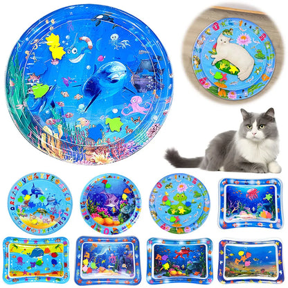 Tappetino per acqua sensoriale Sensore ispessito Sensore per acqua da gioco Tappetino per gatti Forniture per animali domestici Tappetino per pulizia e raffreddamento Accessori estivi per animali domestici per gatti