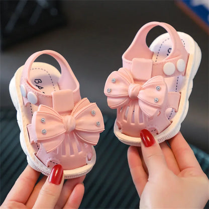Sandales d'été pour enfants, fond souple, chaussures antidérapantes pour bébés et petits enfants, sandales Baotou pour bébés filles