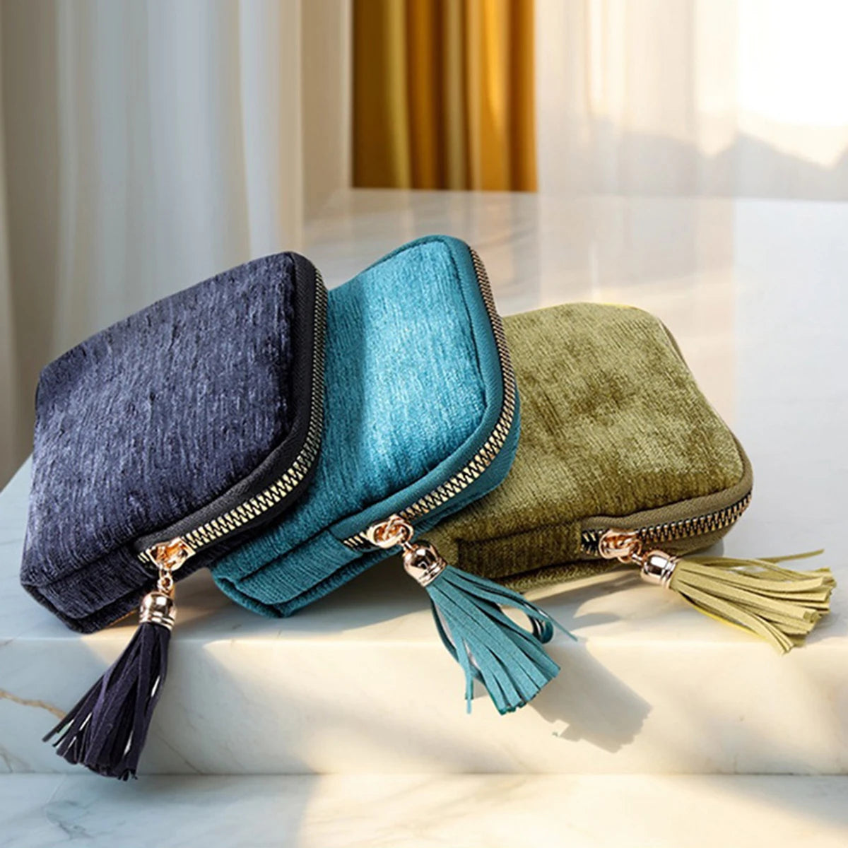 Borsa portaoggetti per gioielli a 5 strati, borse per gioielli in velluto per orologi, bracciali, anelli, orecchini, cristalli, custodia per gioielli da viaggio portatile