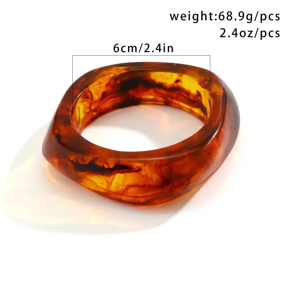 PuRui Vintage Irregolare Coloful Resina Acrilica Robusto Braccialetto Del Braccialetto Delle Donne Alla Moda Fascino Geometrico Estetica Braccialetto Regalo Dei Monili