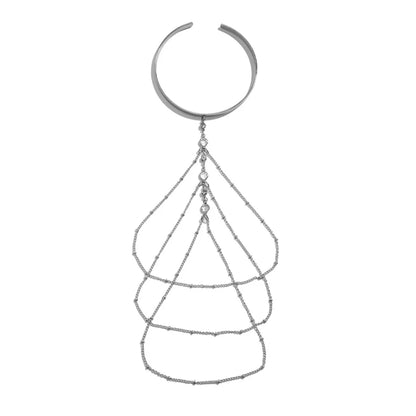 Ingemark 17 Stili Boho Ciondolo in cristallo Braccialetti aperti per le donne Wed Bridal Goth Nappa Braccialetti con braccio a maglie Regalo di gioielli per feste