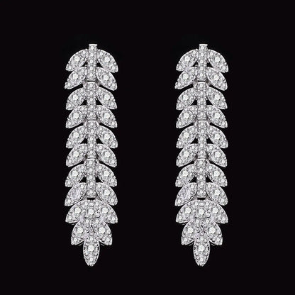 Zirkonia Brautschmuck-Set für Damen Dubai Saudi Hochzeit Halskette Ohrringe Armband Ring Set Ballabendkleid Party Schmuck