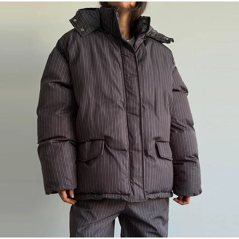 Elegante Giacca a Vento da Donna con Collo Alto, Maniche Lunghe, Doppio Petto e Lacci, Cappotto Lungo Femminile Moda Autunno 2026