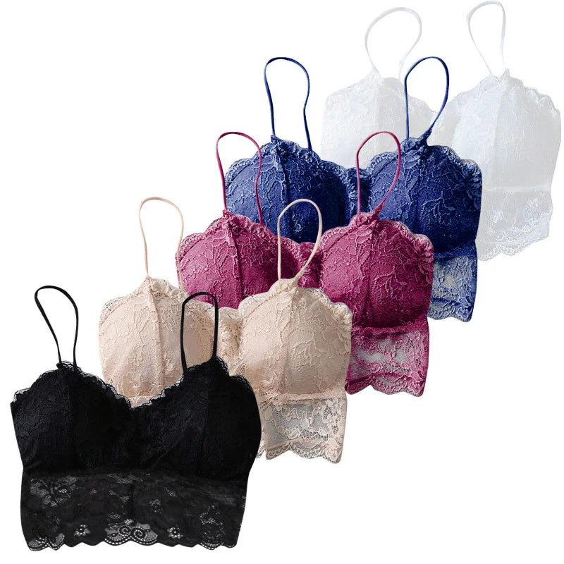 Sommer Damen Spitze Sexy Top Ärmellos Einfarbige Oberteile Ungepolstertes Bralette Bustier Reißverschluss Hinten Club Crop Tank Einheitsgröße Lingerie
