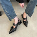 2023 Damen Sommersandalen Damen Ballerinas Spitznieten Einzelne Schuhe Plateau Damen Sandalen zapatos de mujer Trend