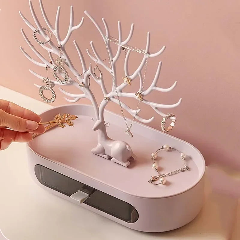 Portagioie Corna Orecchini Collane Anelli Espositore Bracciale Cervo Custodie per gioielli Stand Vassoio Albero Regali per le donne