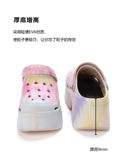 Pantofole da spiaggia estive nuove da donna di lusso 2024 tacco alto 9cm suola morbida leggera comode pantofole Casual di alta qualità