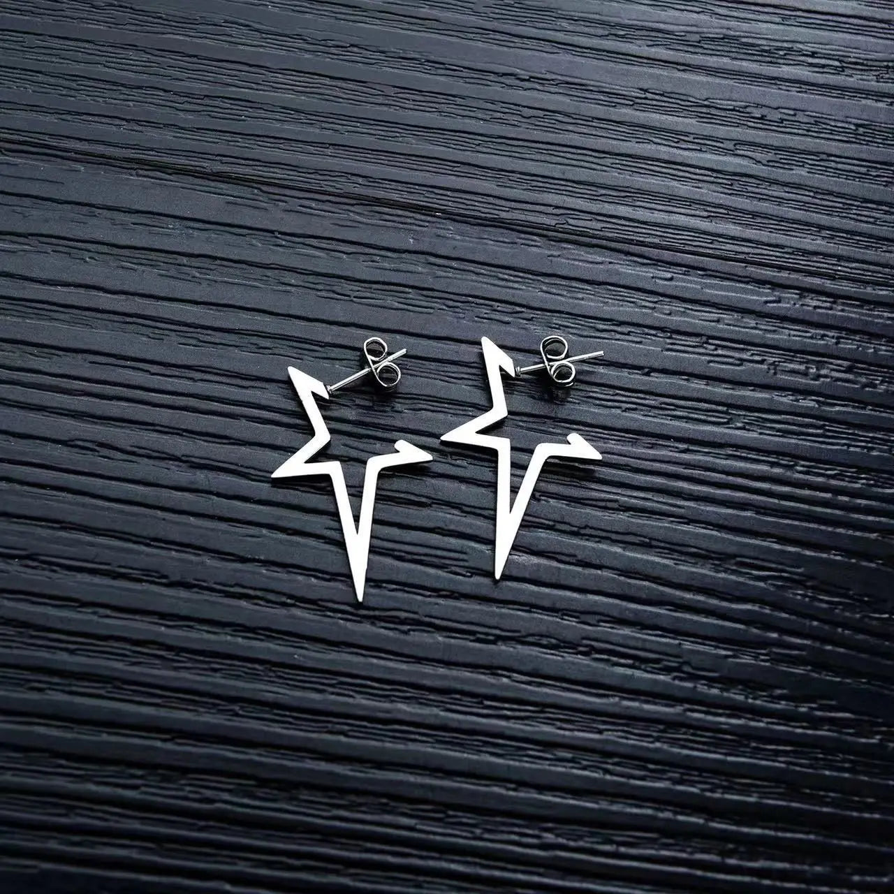 Harajuku Punk Grande Stella Orecchino Irregolare Scava Fuori Alien Metallo Pentagramma Ear Stud per Le Donne Cool Girl Trend Y2K Gioielli NUOVO Har