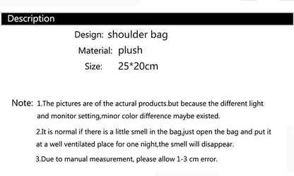 Borse a forma di cuore da donna alla moda Borse a tracolla in pelliccia sintetica carina Borsa a tracolla a catena in morbida peluche da donna Shopper Totes