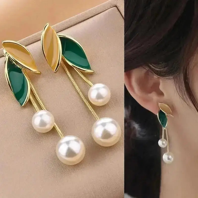 925 Ago D'argento Coreano Moda Perla Nappa Orecchini Per Le Donne Gioielli 2024 di Tendenza delle Nuove Donne di Lusso Zircone Orecchini di Perle
