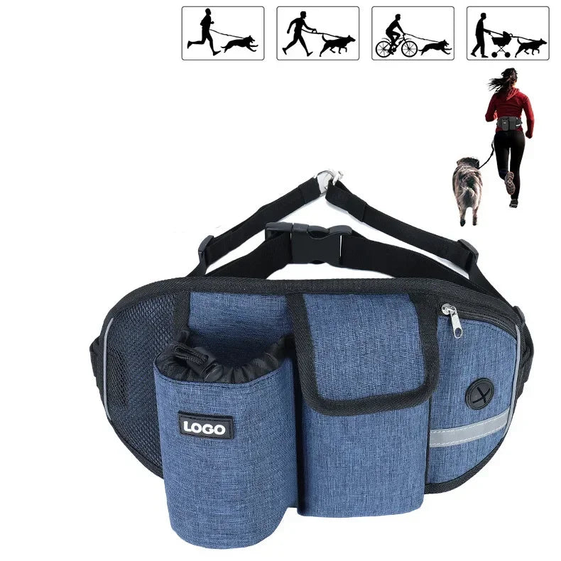 Nuovo marsupio per animali domestici all'aperto con corda da traino Sport multifunzionali Corsa Allenamento fitness Marsupio da passeggio per cani Forniture per animali domestici