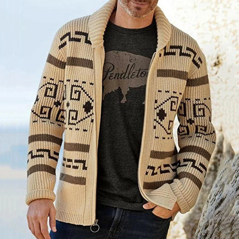 Cardigan invernale da uomo maglioni moda uomo maglione lavorato a maglia cappotti termici caldi Casual uomo casimmer risvolto giacche lavorate a maglia abbigliamento