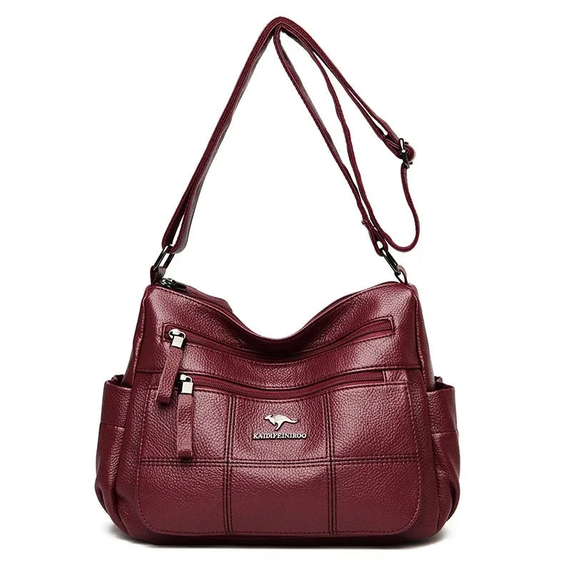 Borse di lusso in morbida pelle Borse da donna Designer 3 strati Borsa a tracolla con tracolla Sac Borsa da donna per lo shopping di grande capacità