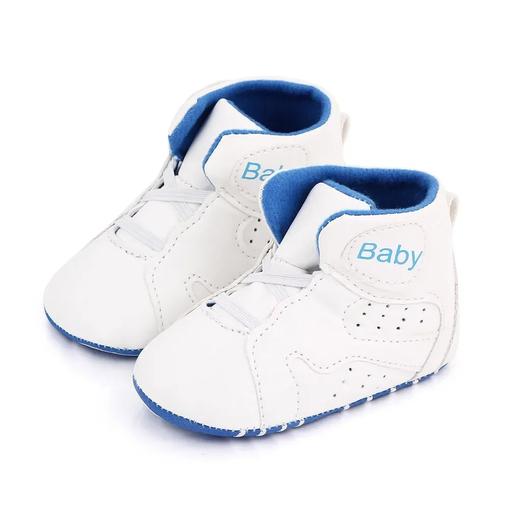 Meckior 2024 nuove neonate ragazze scarpe da ginnastica fondo morbido antiscivolo calcio per bambini scarpe sportive da basket primo camminatore scarpe da culla