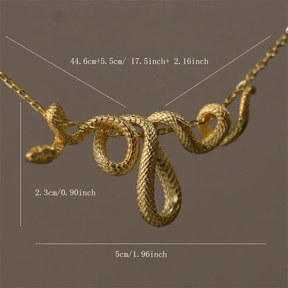 Nuova collana con ciondolo serpente originalità punk avvolgimento colore argento unico uomo donna gioielli hiphop dichiarazione serpente girocollo regali