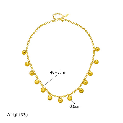 DIEYURO Collana a catena di perle con perline geometriche in acciaio inossidabile 316L per le donne Nuove ragazze punk girocollo spesso gioielli regali per feste