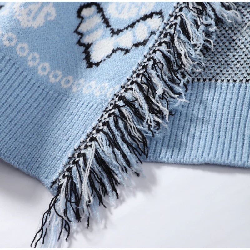 Cardigan Jacquard Lavorato a Maglia, Nuova Collezione Autunno 2026, Maglione Casual da Donna con Collo Alto e Maniche Lunghe, Cappotto in Maglia Stampata Larga
