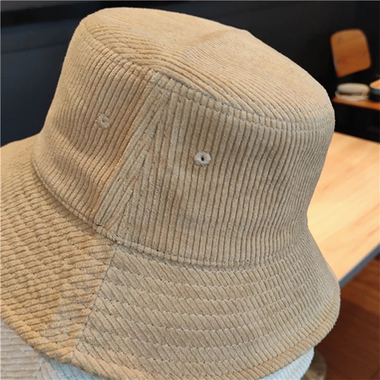 Cappello da pescatore per donna uomo autunno inverno velluto a coste tenere al caldo berretto da pescatore tinta unita Street Hip Hop parasole sito web ufficiale nuovo