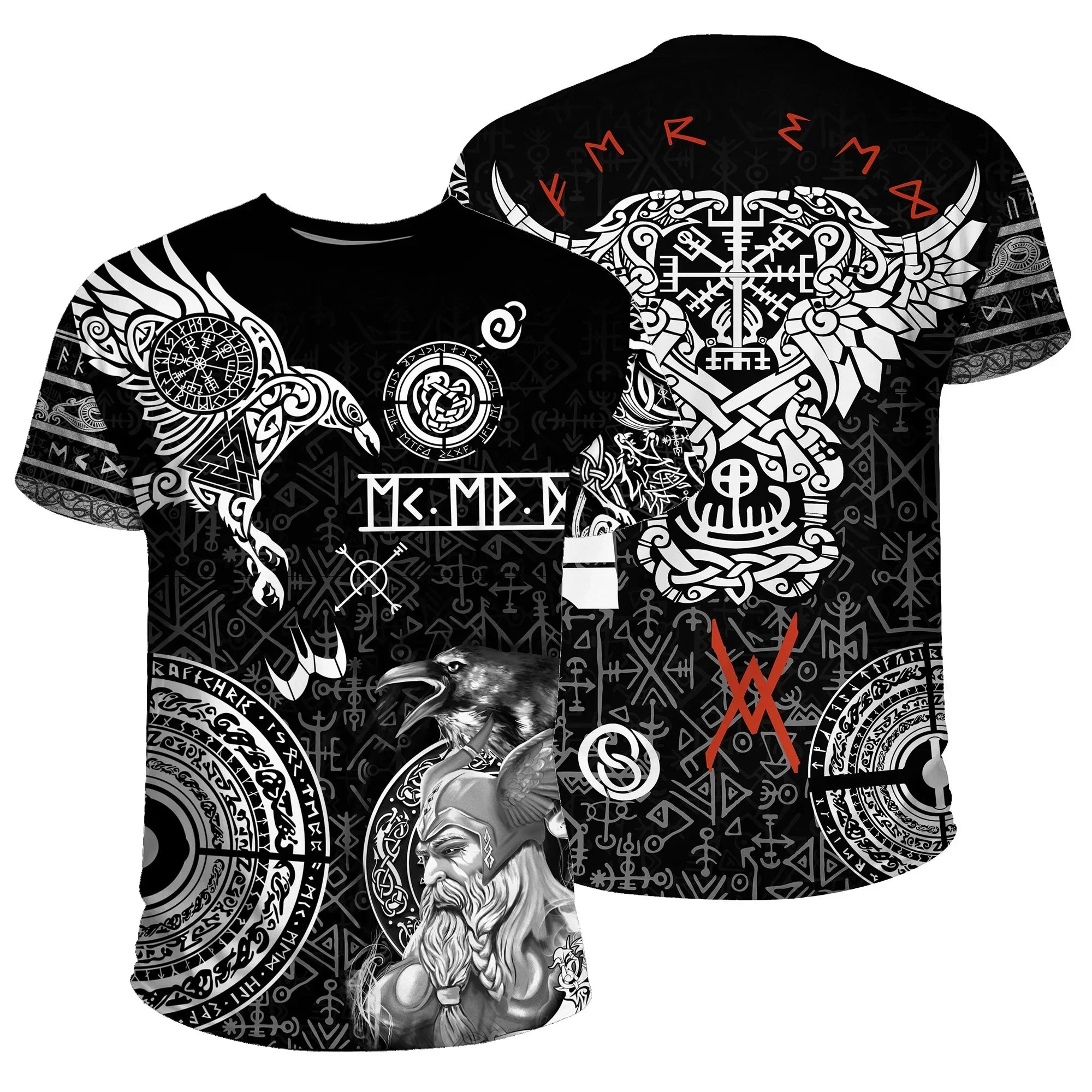 L'ultimo simbolo vichingo 3D stampato abbigliamento oversize estivo manica corta da uomo da strada comoda maglietta Hip Hop Harajuku Top