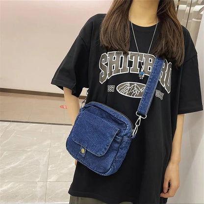 Borsa da donna Casual in Denim 2023 borse a tracolla a tracolla estive di tendenza per borse e borsette per telefono da studente borsa a tracolla per Jeans